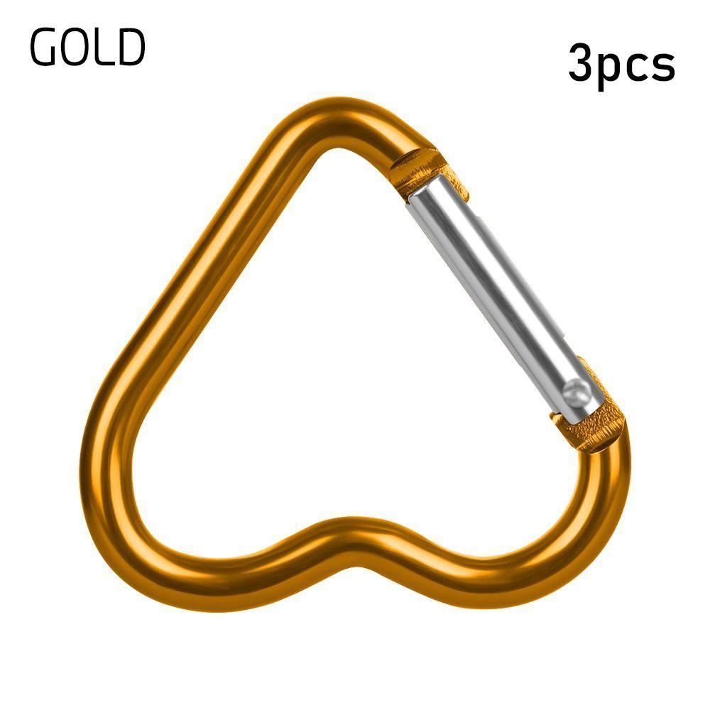 Accessories Water Bottle Hanging Keyring Hook Aluminum Carabiner Keychain Clip Heart-shaped Buckles