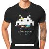 Glitch Men TShirt Space Invaders Arcade Shooter Game O-Neck Tops 100% Cotton T Shirt Humor Gift Idea
