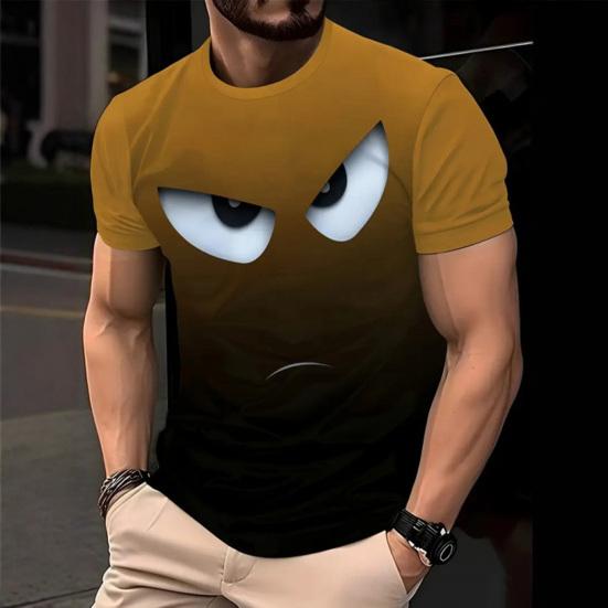 Men Funny Casual T-shirt Cartoon Animal Prints Tee Shirt Round Neck Short Sleeve Pullover for Daily Wear Street Party Beach