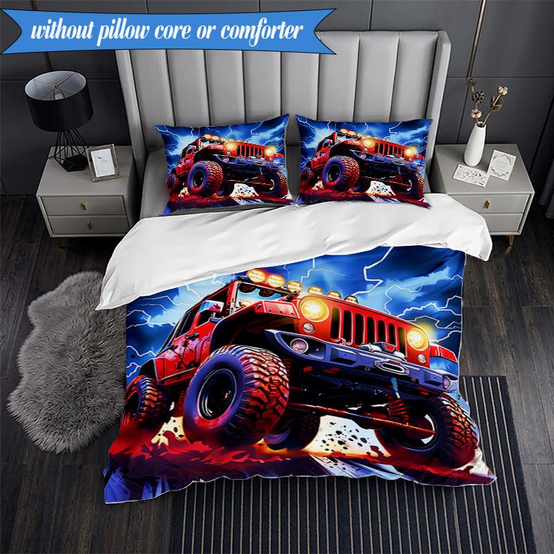 Nighttime Truck Drive 3pcs K-pop music group Bedding set,Ideal for Bedroom, Dormitory,Including Duvet Cover And 2pcs Pillowcases,Fan gifts