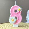 3D Number Cake Decorating Candle Pink Glitter Birthday Candles Digital Candle Cake Topper Birthday Party Anniversary Cake Decor