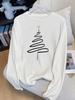 (Asian Size) Tree 90s Lovely Print T Shirt Christmas New Year Graphic Tee Women Autumn Winter Casual Fashion Top Clothing  Long Sleeve T-shirts