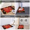 Lucky Theme New Year Festive Red Style Door Floor Kitchen Mats Anti-Slip Indoor Doormat Living Room Entrance Rug Carpet Footpad