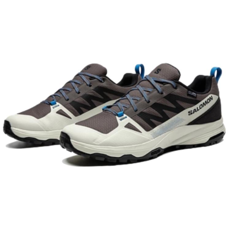 Men's Sneakers SALOMON Low Top Hiking Shoes Men's Beige Brown