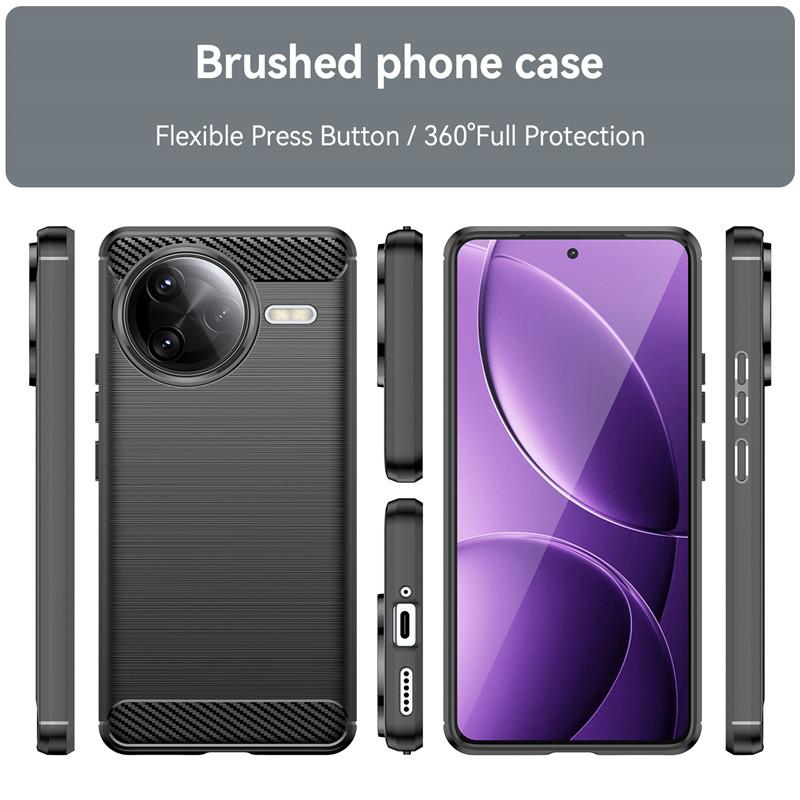 Para Capa Poco F7 Ultra 5G Para Xiaomi Poco F3 F4 F5 F6 F7 Pro Capa Fibra de Carbono À Prova de Choque Bumper de Silicone Para Poco F7 Ultra
