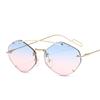Metal Frameless Sunglasses for Fashion Shows Personalized Unisex Small Frame Irregular Trendy Eyewear
