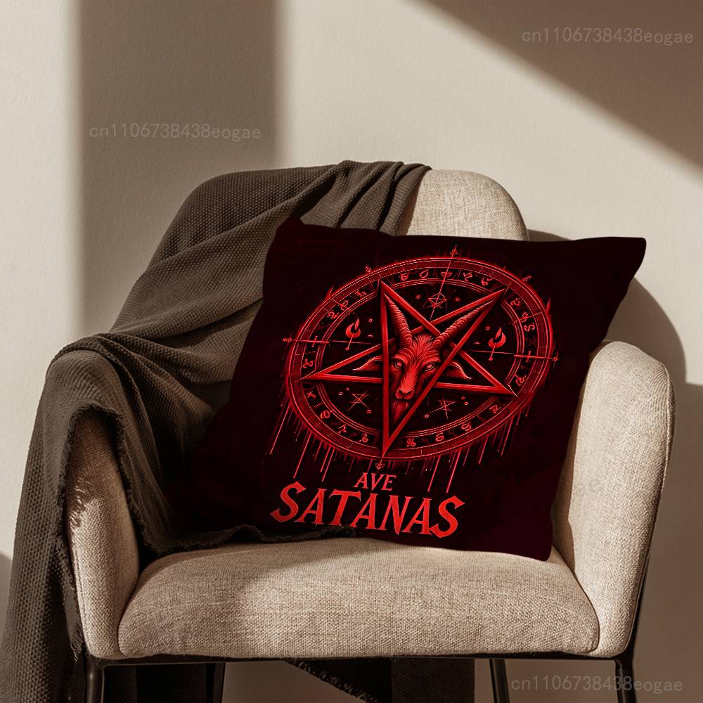 Gothic Satan Witch  Throw Pillow Case For 45*45cm,55*55cm,30*30cm For Home Bedroom Decoration And Protector