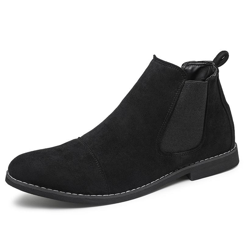 Mode Mode Bottes Chelsea Jaunes Homme Pointues Confortables Bottes Habillées Homme Slip On Pas Cher Chaussures en Daim pour Homme Zapatos Hombre Casual224
