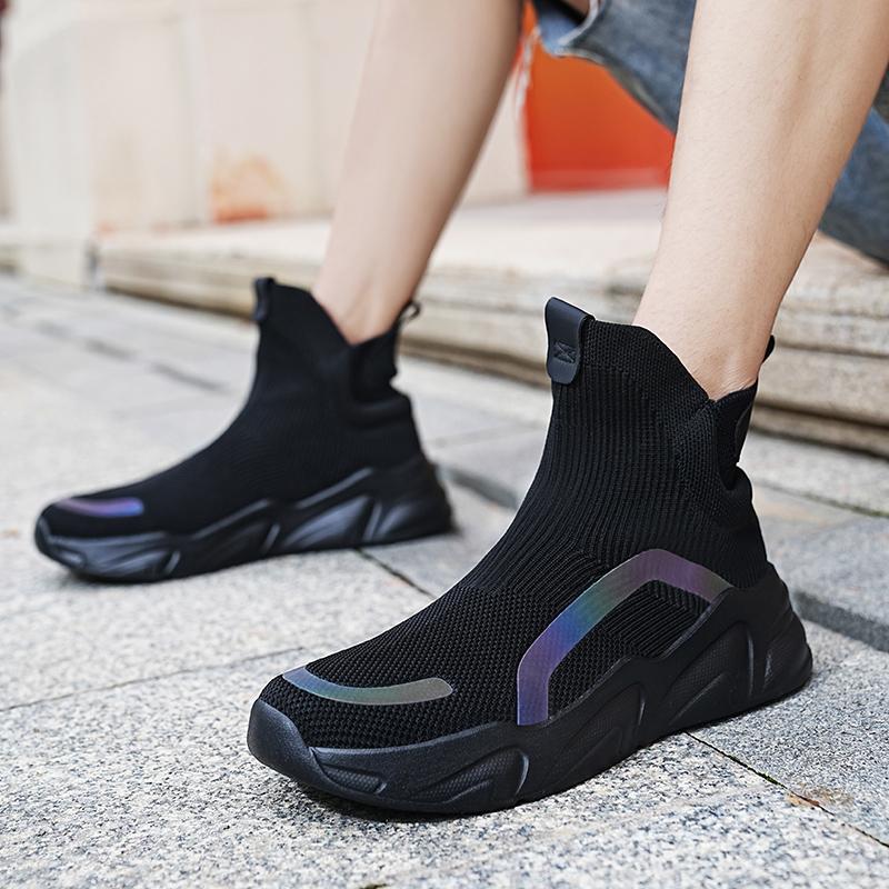 Socks Running Shoes Couples Sneakers Sports Shoes Woman/Man Breathable Casual Elasticity Platform Vulcanize Ankle Boots