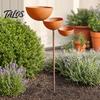 3 Tiered Cascading Rain Catcher Bird Bath, Metal Garden Stake Bird Water Bowl Feeder, Outdoor Pollinator Watering Station for Garden, Patio, Yard,