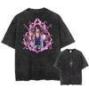 2026 Bleach Vintage Washed Oversized T-shirt, Byakuya Kuchiki Senbonzakura Bankai Print Retro Streetwear Tee For Men Women