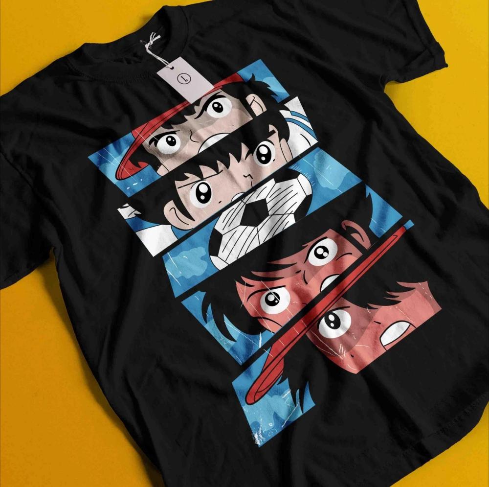 2026 New Football Young Player Series Retro T-shirt for Men Japanese Anime Shirt Unisex Summer Cotton Loose Short Sleeved Top