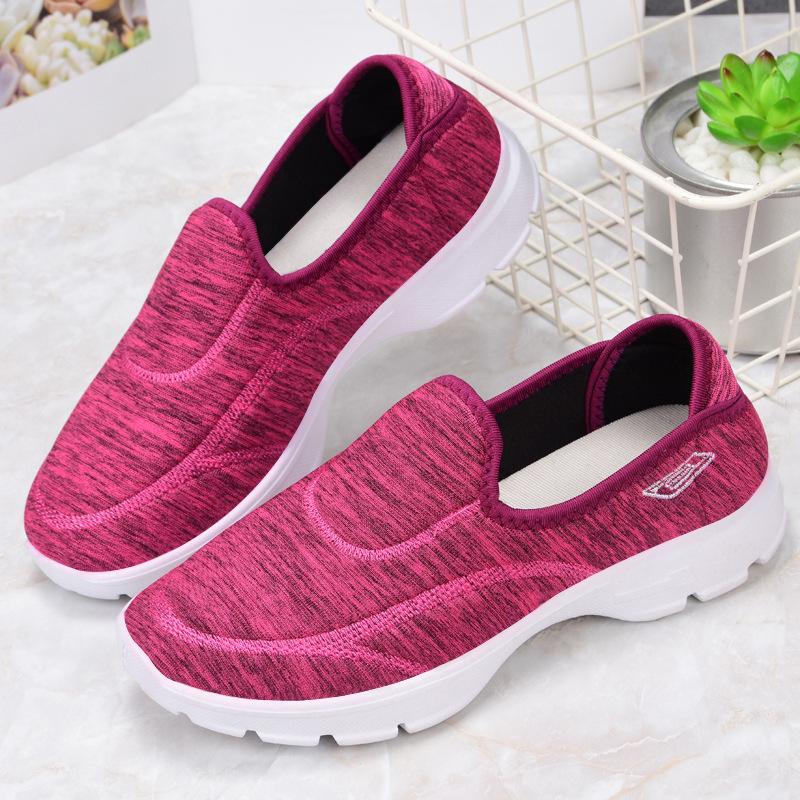 Women Shoes New Lightweight Casual Shoes Breathable Mesh Knitted Sports Shoes Women Flat Shoes Zapatos De Mujer