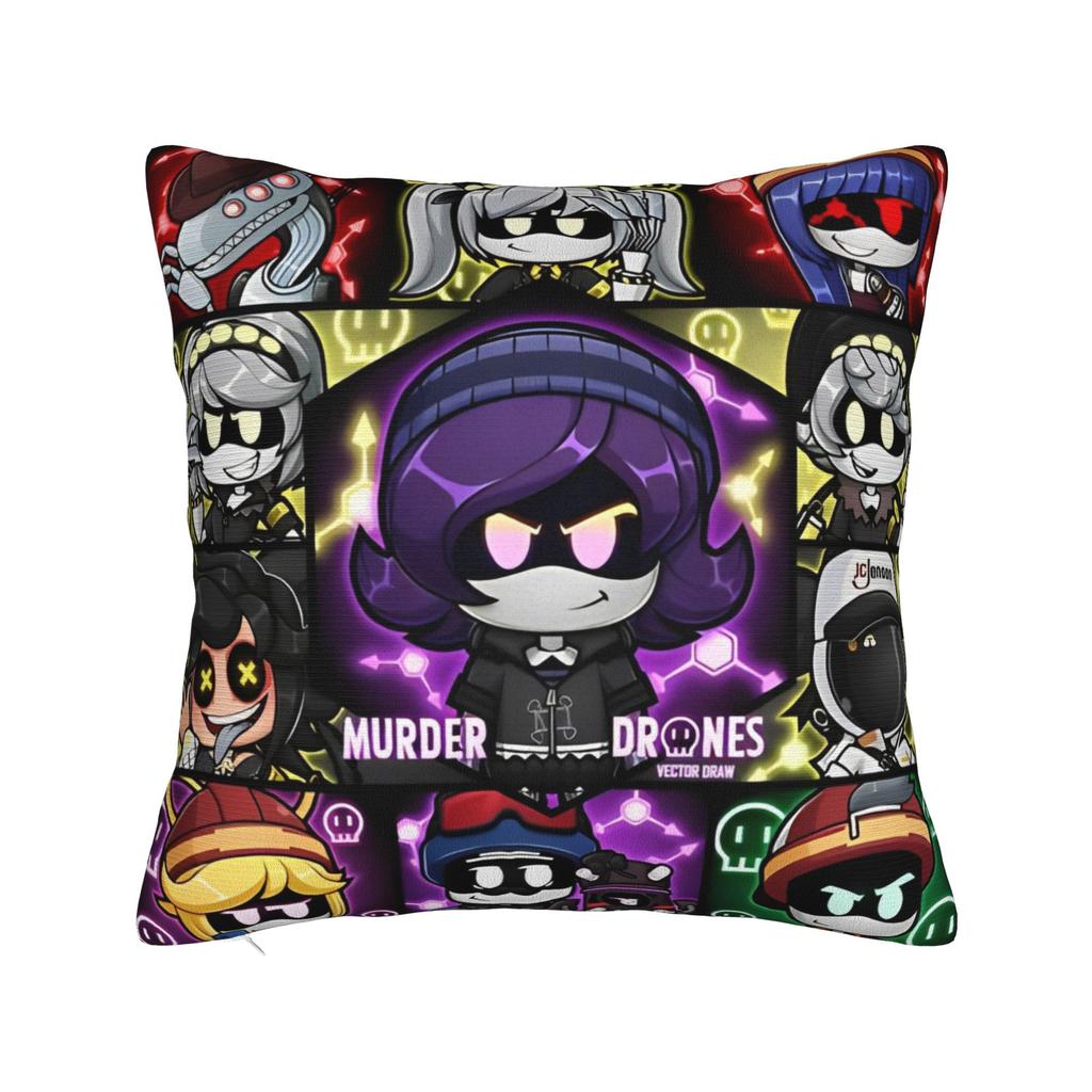 Morddrohnen Quadratische Kissenbezüge Uzi Türsteher Kissenbezüge Modisch mit Reißverschluss Dekor Kissenbezug für Sofa 40x40cm