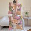 Oil Painting Style Pillow Case Anti-dustmite Pillowcase Invisible Zipper Silky Sofa Cushion Cover