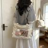 Japanese Sweet and Cute Dolls Bag Ulzzang Ita Bag Large Capacity Transparent Shoulder Bag Crossbody Tote Bag for Women