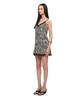 Too Much Tax Animal Hotfix Mini Slip Dress Beige