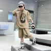 Summer Boys Alphabet T-Shirt Tops+Shorts Pant Student Workout Sets School Kids 2 PCS Tracksuit Children Jogging Outfits