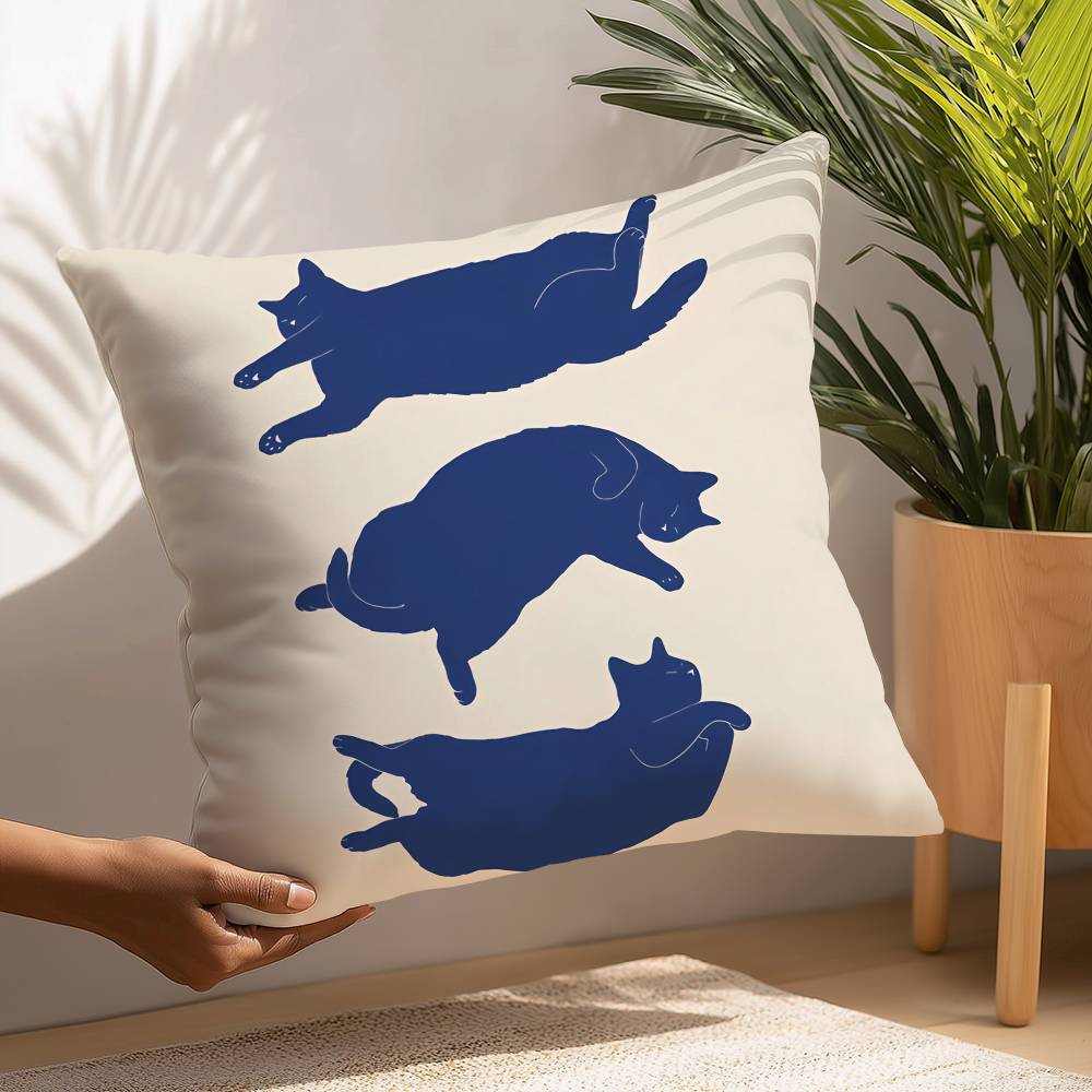 Minimalist Cute Animal Wall Art Pillow Case Plush Fabric Soft Pillowcase Double Sided Print Cushion Cover Household Gifts