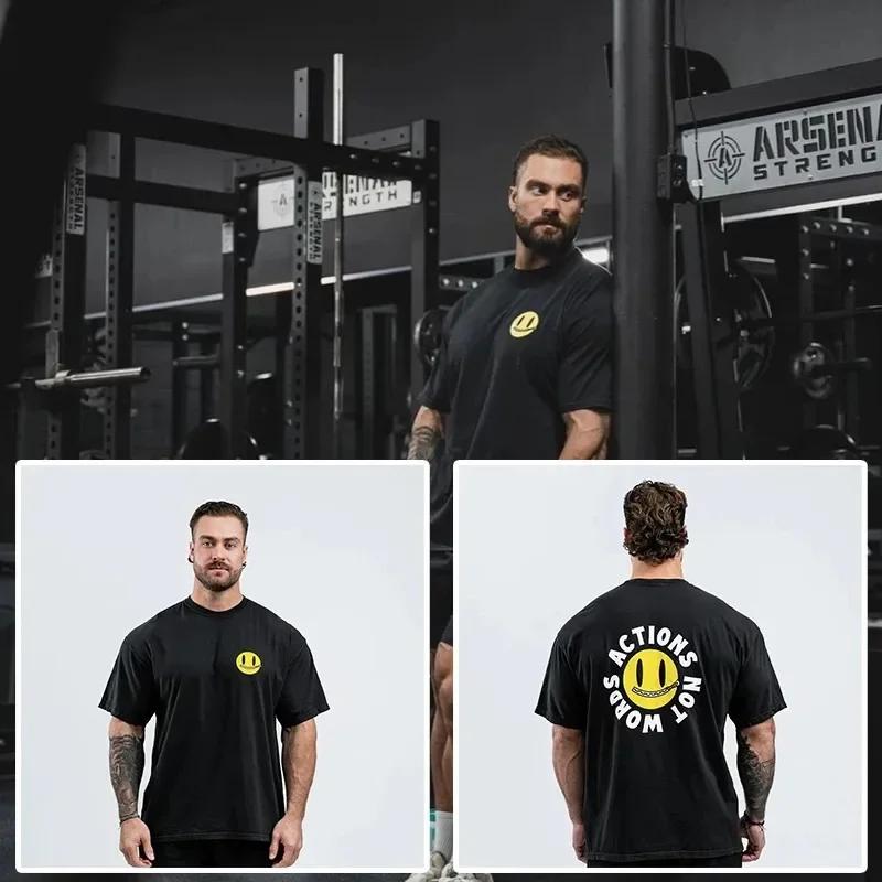 T-shirt CBUM Gym Thavage Coton Homme Harajuku Manches Courtes T-shirt Bodybuilding Sport T-shirts Été Entraînement Jogging