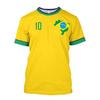 Men T Shirt Brazil Jersey 3D Graphics Brazilian Flag Printed Women Short Sleeve Shirts Casual Male Tops Men Clothing