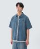 SNOWPEAK APPAREL Denim Short Sleeve Shirt (S25Zmfsh76) Blue