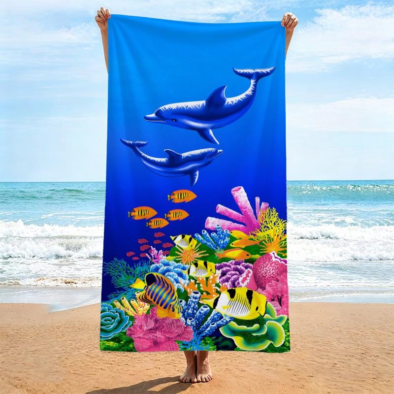 Ultra Absorbent Quick Dry Microfiber Beach Towel With Large Floral Print 70x140cm Portable Bath Pool Travel