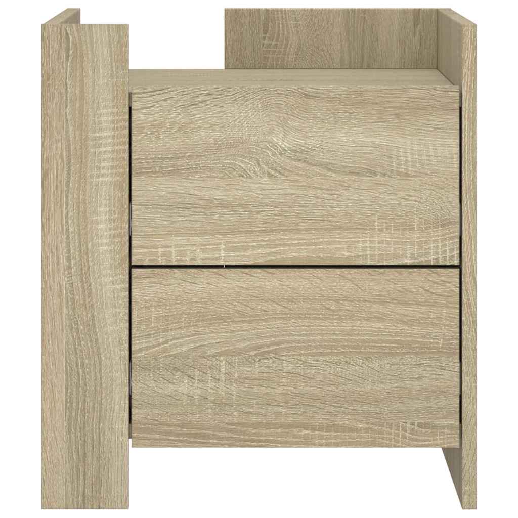 Nightstand Sonoma Oak 45x50x50 Cm Particleboard