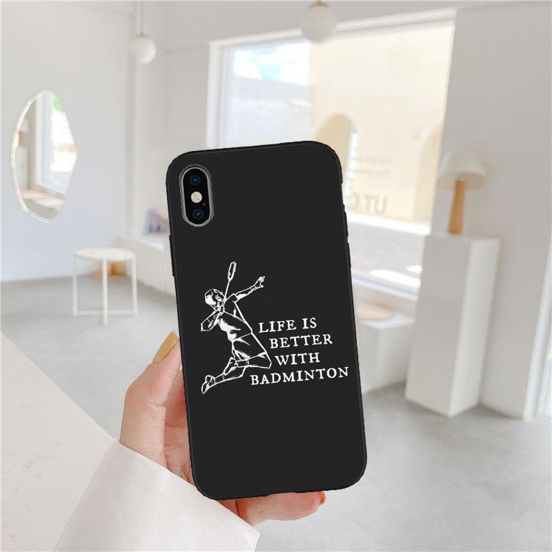 LO13 Badminton Sports Soft Shell Phone Case for Redmi Note 10 11 12 Pro Max 10S 10C 10T 11A 11S 12S 12C