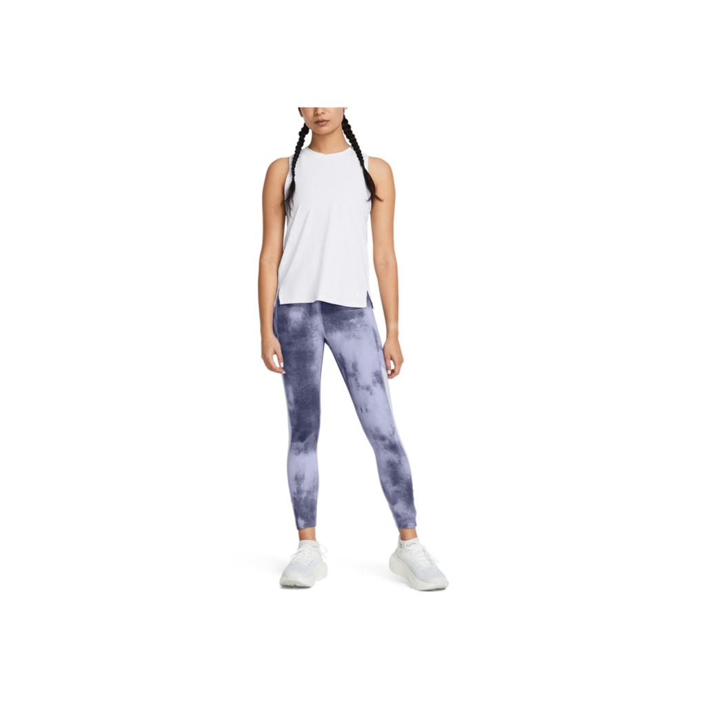Under Armour Printed High-Waisted Leggings Women Leggings Gray Purple 1369772-539