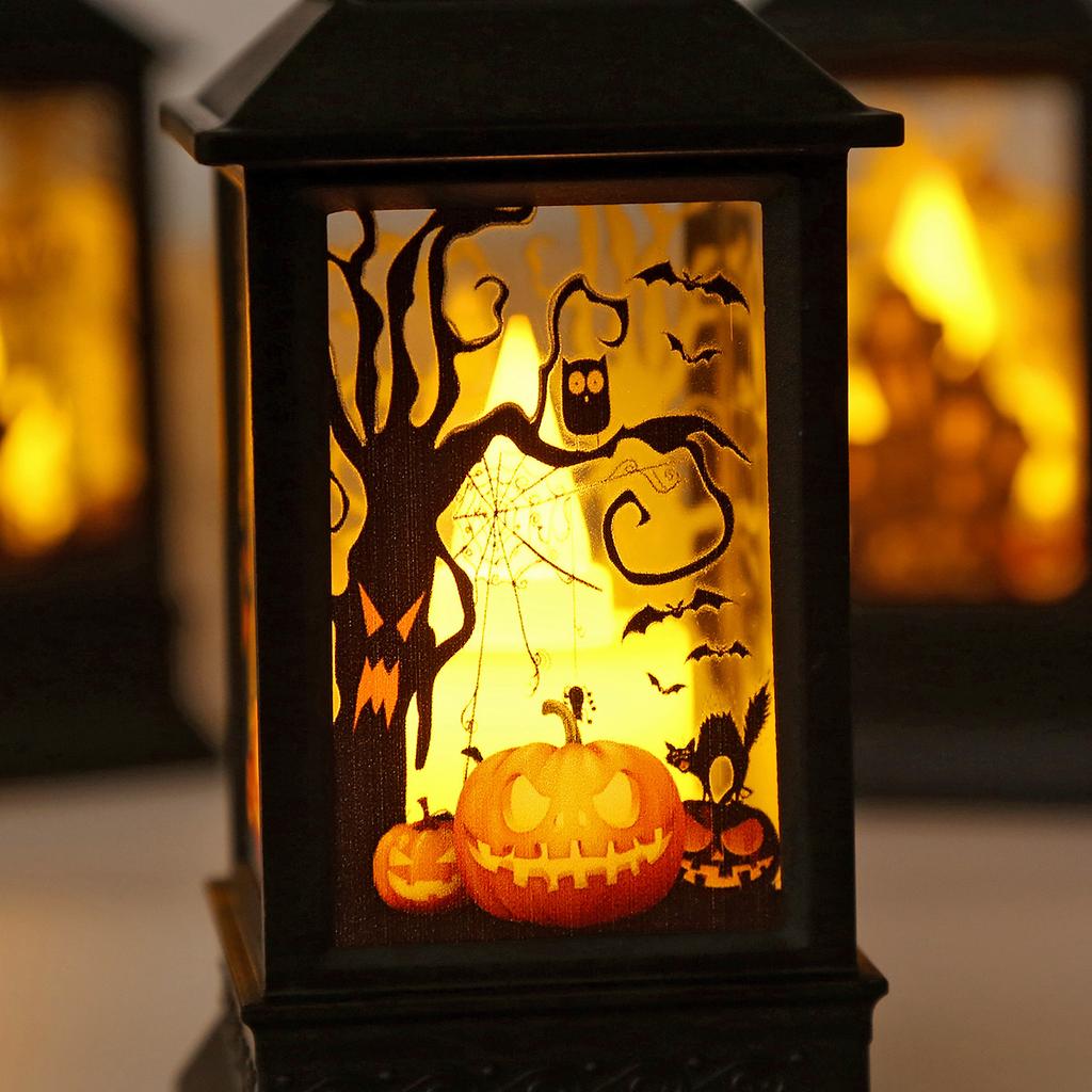 Cadılar Bayramı Aksesuarları Jack-o'-lantern Taşıyan Çocuklar Rüzgar Feneri Atmosfer Sahne Dekorasyonu Cadı Kafatası Asılı Süsler