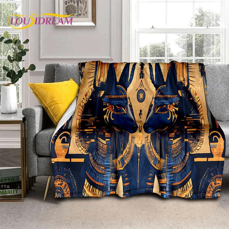 3D Antikes Ägypten Tod Anubis Pharao Horus Mythologie 2026 Weiche Decke, Weiche Kuscheldecke für Zuhause Schlafzimmer Bett Sofa Abdeckung Kind