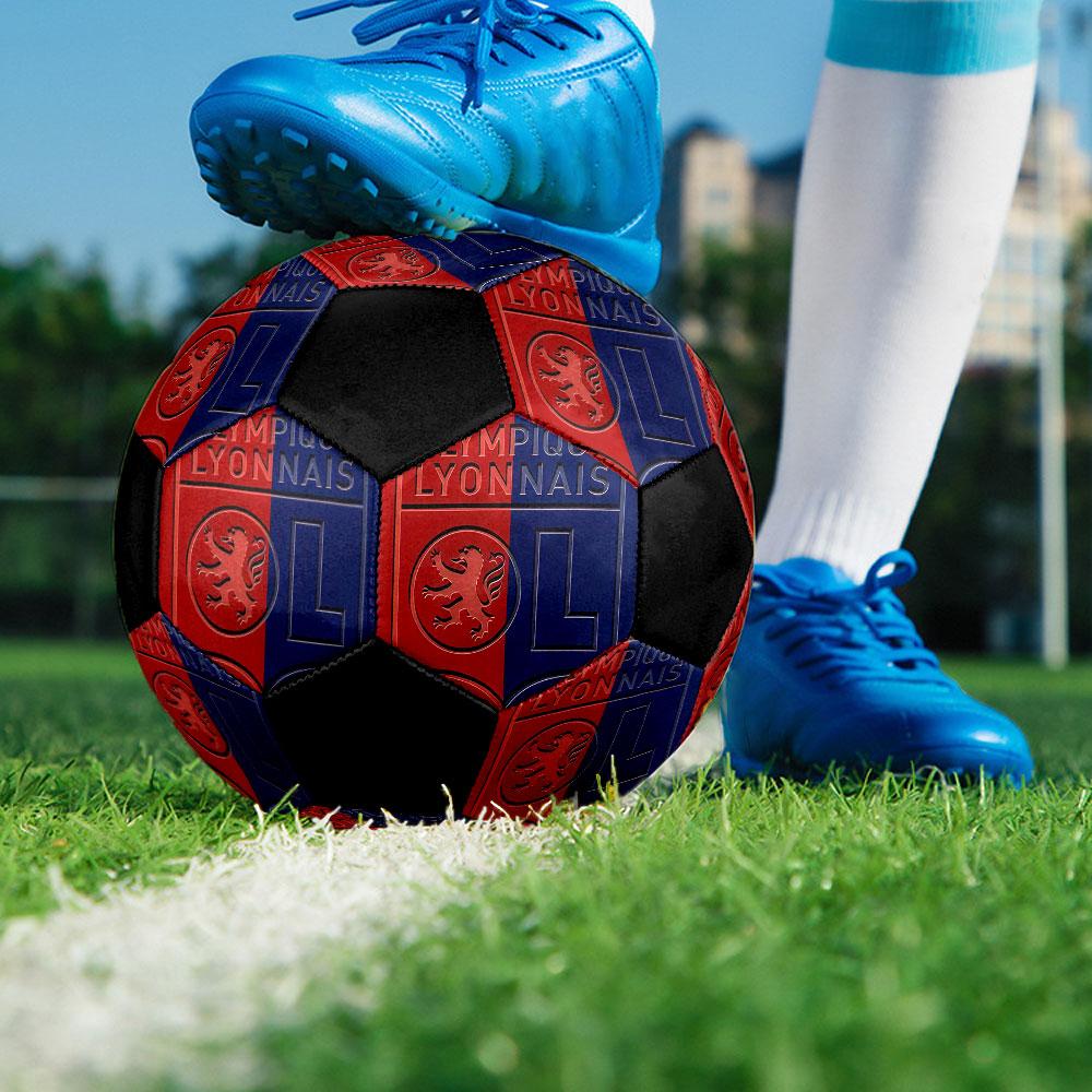 1PC OL Poster Size 5 Soccer Ball PrahaIndoor Soccer Ball Colorful All Ages Machine Stitched PVC Competition Ready Durable High-Bounce