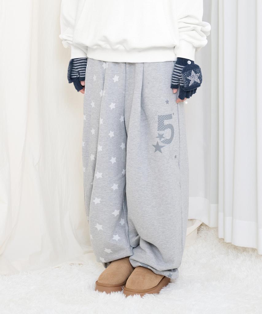 VIDEO JOCKEY Star Number 5 Sweatpants [Melange Grey]
