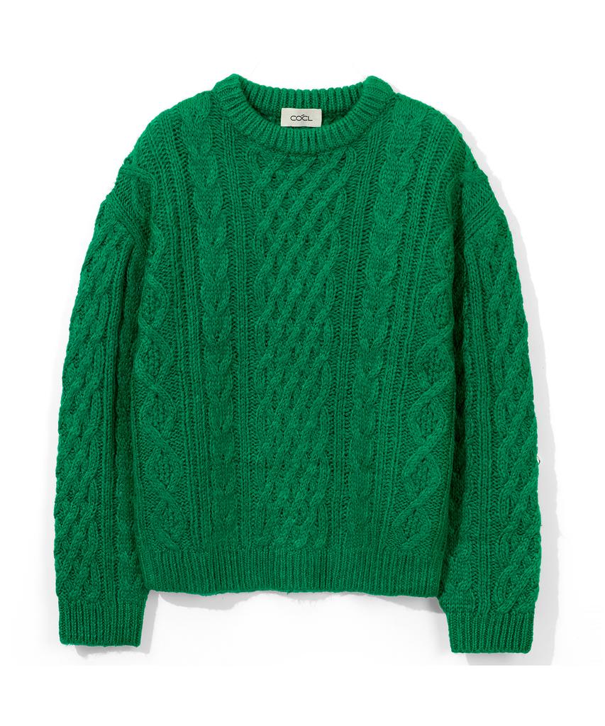 COSTUME O’CLOCK [2Pack] Round Fisherman Semi-Crop Knit 11 Color Cooskt050Set