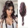 Synthetic Long Hair Braid Ponytail Curly Hair Ponytail Braid Wig Claw Clip Ponytail Extension 24inch Hairpiece
