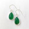 Green Onyx Pear Gemstone Earring, 925 Sterling Silver Earring, Gift For Her, Anniversary Gift, Bezel Earring