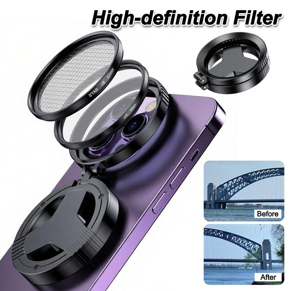 Anti-reflective Magnetic Circular Polarizer Camera Portable High-definition Filter New Lens Clip