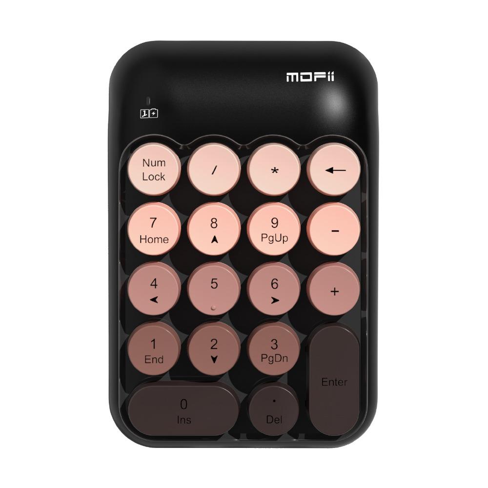 Hochwertige bunte kabellose Zifferntastatur, leise, wiederaufladbare digitale Tastatur, Buchhaltungstastatur, Büro