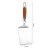 Stainless Steel Square Head Steak Cooking Spatula Pizza Shovel Pancake Beef Turner Scraper Wood Handle BBQ Utensils for Kitchen