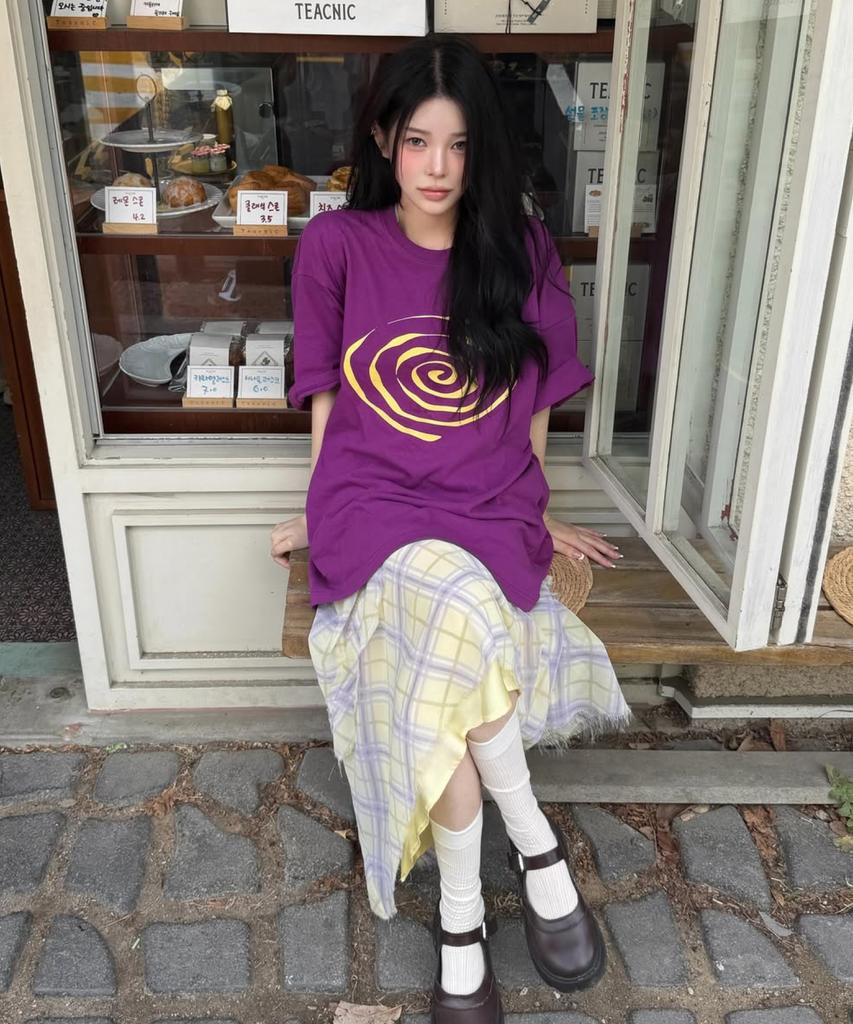 Kikki Spiral Logo T-Shirt Purple