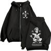 Anime Jojo Bizarre Adventure Killer Queen Kira Yoshikage Zipper Hoodies Men Women Casual Zip Up Hooded Sweatshirts Jackets Coats
