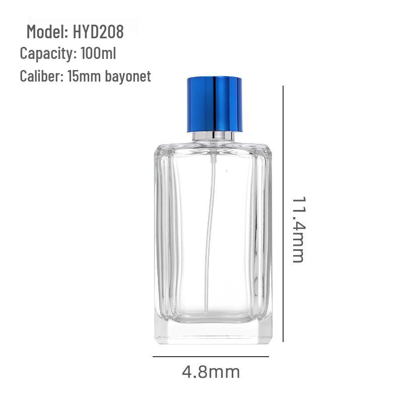 Bayonet Square Glass Perfume Bottle - Empty Decanting & Cosmetic Spray Packaging