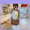 Modern Stylish Winter Plaid Children's Crossbody Bag Large Capacity Fashionable Design