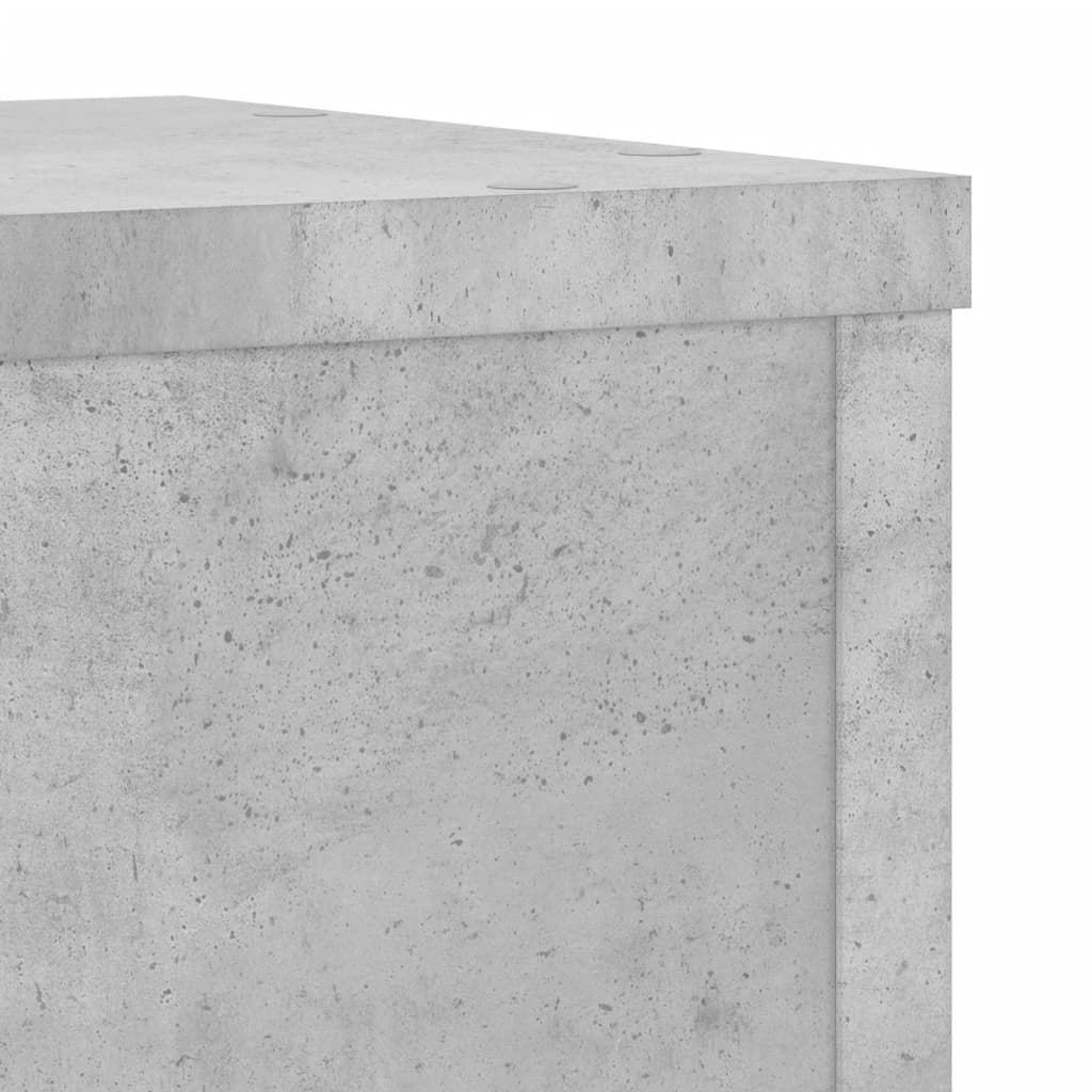 Plant Stand 2 Pcs Concrete Grey 20 X 20 X 30 Cm Engineered Wood