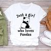 Summer Tee Top Fashion T-shirt Clothing Casual Sweet Love Panda Spring Short Sleeve Women Print Lady Female Graphic T-shirt