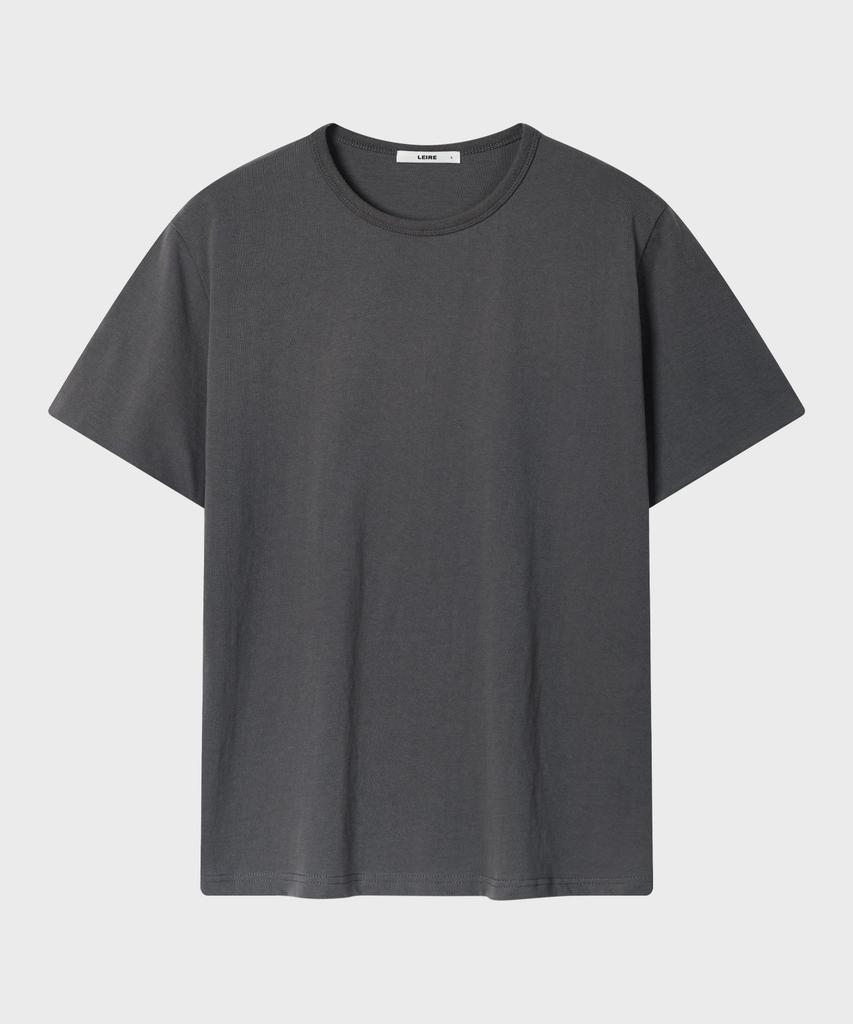 LEIRE Color Layered Roll-Up T-Shirt [Charcoal]