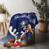 Tuniu Christmas Reindeer Fleece Blanket Soft Warm Cozy Gift for Kids Teens Adults Decoration