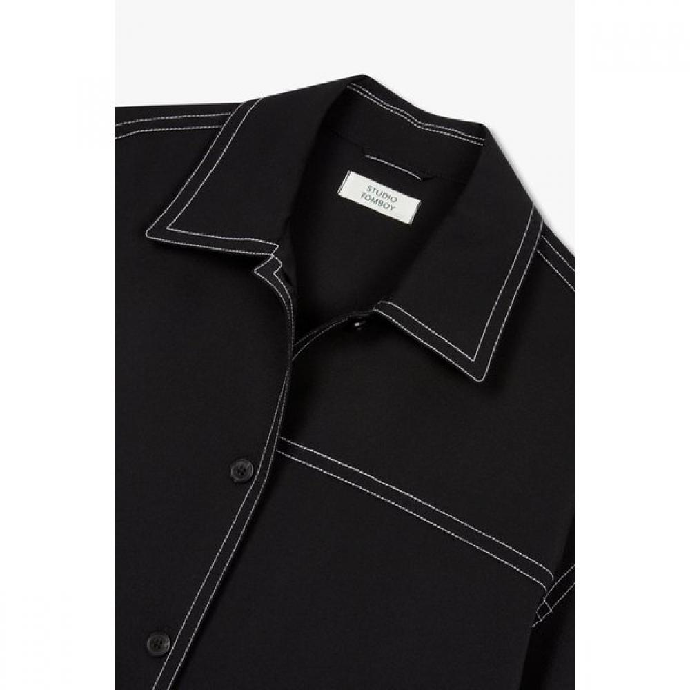 STUDIO TOMBOY Long Sleeve Shirt Front Two Pockets  9175321982 