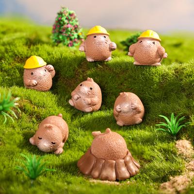Mignon et Adorable Petite Marmotte Décoration de Paysage de Jardin Poupée Maison de Poupée Ornement de Bureau